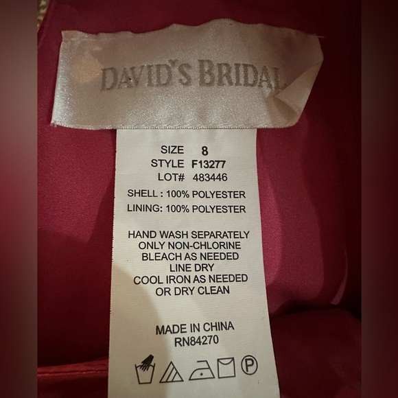 David’s Bridal pink mini dress size 8 - Picture 10 of 11